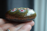 Hand Painted Rock, Mandala Stone, High Gloss Mandala, Wedding Gift, Resin Coated Stone