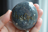 Hand Painted Rock, Mandala Stone, High Gloss Mandala, Wedding Gift, Resin Coated Stone