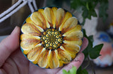 Sunflower Painted Rock, Hand Painted Stone, Flower Art, Hand Painted Flower, Nature Lover