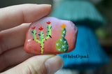 Cactus Fridge Magnet, Painted Rock Magnet, Mini Cactus Magnet, Refrigerator Magnet, Opuntia, Saguaro
