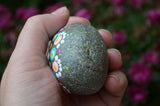 Painted Rock, Prayer Rock, Wedding Cake Mandala, Jewel Drop Mandala, Hand Painted Rock, Decor