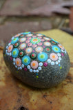 Painted Rock, Prayer Rock, Wedding Cake Mandala, Jewel Drop Mandala, Hand Painted Rock, Decor