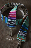 Hand Made Purse Strap, "Baja" Black and White Back, Over the Shoulder Strap 35 inches