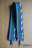 Hand Made Purse Strap, 2 inches wide"Baja" Black Back, Adjustable Strap, 27 to 47 inches