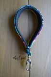 Hand Made Wrist Strap, Baja, Black Back, 7 inches, purse strap