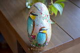 Bird Painted Rock, Hand Painted Stone, Bird Watching, Bird Art, Bee Eaters w/Bees and flowers
