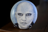 Painted Portrait Rock, Hand Painted Rock, Billy Corgan Portrait, Smashing Pumpkins, Music Art