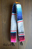 Hand Made Purse Strap, "Mexico" Chevron Back, Adjustable Strap, 24 to 41.5 inches