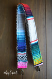 Hand Made Purse Strap, "Mexico" Chevron Back, Adjustable Strap, 24 to 41.5 inches