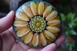 Sunflower Painted Rock, Hand Painted Stone, Flower Art, Hand Painted Flower, Nature Lover