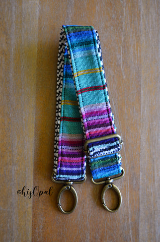 Hand Made Purse Strap, "Baja" Chevron Back, Over the Shoulder Strap, Shorty Adjustable Strap