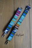 Hand Made Adjustable Purse Strap Extender, "Baja" Black Back, approx. 10 to 16 inches