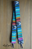 Hand Made Purse Strap, "Baja" Chevron Back, Extra Long Adjustable Strap, 33.5 to 60 inches