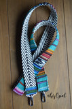 Hand Made Purse Strap, "Baja" Chevron Back, Extra Long Adjustable Strap, 33.5 to 60 inches