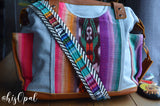 Hand Made Purse Strap, "Baja" Black and White Back, Over the Shoulder Strap 34.5 inches