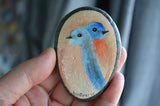Painted Bluebird Couple, Bluebirds of Happiness, Hand Painted Rock, Unique Gift