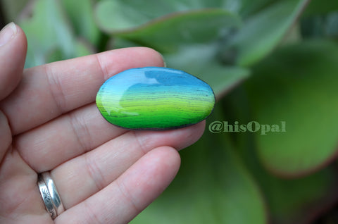 Cute Fridge Magnet, Painted Rock Magnet, Mini Sunset Magnet, Refrigerator Magnet, Kitchen Decor