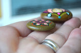 Fridge Magnet Set, Painted Rock Magnets, Lotus Flower Magnet, Mini Mandala Magnet