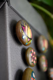 Fridge Magnet Set, Painted Rock Magnets, Lotus Flower Magnet, Mini Mandala Magnet