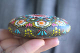 Mandala Stone, Hand Painted Rock, Lotus Flower Design, Mandala Rock, Boho Decor