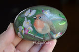 Bird Painted Rock, Hand Painted Stone, Bird Watching, Bird Art, Robin, Bird Art