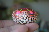 Valentines's Day, Pocket Mandala Stone, Hand Painted Rock, Meditation Stone, Boho Decor