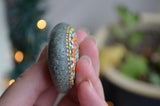 Mandala Stone, Decor Neon Pink, Baby Shower Gift, Housewarming Gift, Painted Rock