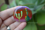 Cactus Fridge Magnet, Painted Rock Magnet, Mini Cactus Magnet