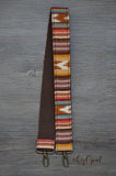 Hand Made Purse Strap, "Esperanza" Brown Back, Over the Shoulder Strap 29 inches