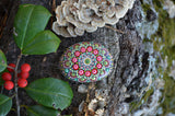 Christmas Mandala Stone, Painted Rock, Prayer Rock, Hand Painted Rock, Christmas Gift