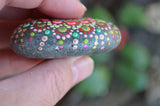 Christmas Mandala Stone, Painted Rock, Prayer Rock, Hand Painted Rock, Christmas Gift