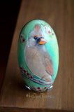 Female Cardinal, Hand Painted Rock, Unique Gift, Bird Watcher Gift, Painted Stone Art