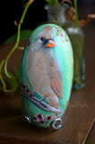 Female Cardinal, Hand Painted Rock, Unique Gift, Bird Watcher Gift, Painted Stone Art