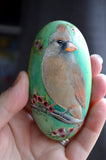 Female Cardinal, Hand Painted Rock, Unique Gift, Bird Watcher Gift, Painted Stone Art