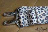 Hand Made Purse Strap, "Cheetah" Chevron Back, Adjustable Strap 26 to 44 inches