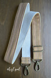 Hand Made Purse Strap, "Sunset" Cream Back, Adjustable Strap, 26 to 44.5 inches