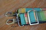 Hand Made Purse Strap, "Desert Sunset" Black Back, Adjustable Strap, approx. 25 to 43 inches