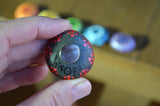 Set of Six Magnets, Hand Painted Mandala Stones, Rainbow Magnets, Chakra Stones