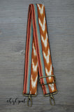 Hand Made Purse Strap, "Esperanza" Brown Back, Adjustable Strap, 23 to 40 inches