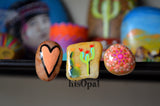 Cute Fridge Magnets, Hand Painted Rock, Mini Magnets, 3 Refrigerator Magnets