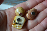 Cute Fridge Magnets, Hand Painted Rock, Mini Magnets, 3 Refrigerator Magnets