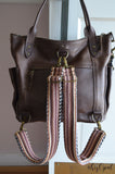 Hand Made Backpack Straps, "Esperanza" Chevron Back, purse strap, adjustable set of two straps