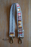 Hand Made Purse Strap, "Esperanza" Chevron Back, Over the Shoulder Strap, Shorty Adjustable Strap