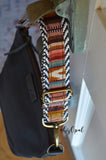 Hand Made Purse Strap, "Esperanza" Chevron Back, Over the Shoulder Strap, Shorty Adjustable Strap