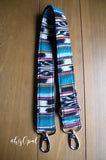Hand Made Purse Strap, "Faux Everglade" Black Back, Adjustable Strap, approx. 28.5 to 48 inches