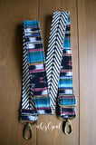 Hand Made Purse Strap, "Faux Everglade" Chevron Back, Adjustable Strap, approx. 27 to 46 inches