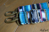 Hand Made Purse Strap, "Faux Everglade" Chevron Back, Adjustable Strap, approx. 27 to 46 inches