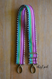 Hand Made Purse Strap, "Fauxvana©" Chevron Back, Adjustable Strap, approx. 27.5 to 47 inches