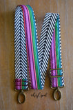 Hand Made Purse Strap, "Fauxvana©" Chevron Back, Adjustable Strap, approx. 27.5 to 47 inches