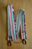 Hand Made Purse Strap, "Fauxvana© Pink" Chevron Back, Adjustable Strap, approx. 27.5 to 47.5 inches
